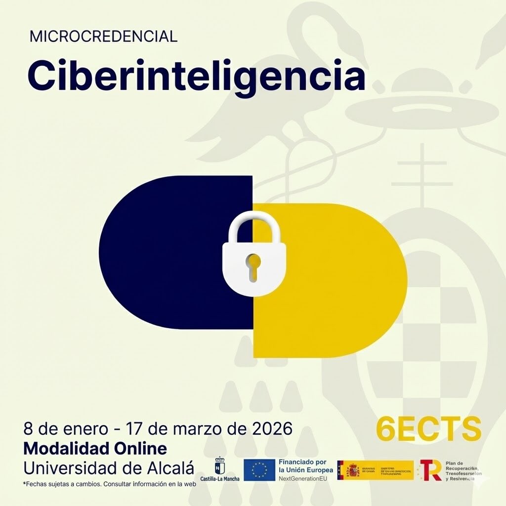 Banner Promocional de la Microcredencial Universitaria Subvencionada en Ciberinteligencia UAH